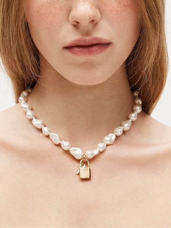 J. Crew Jewelry - NWT J.Crew Baroque pearl necklace with key pendant